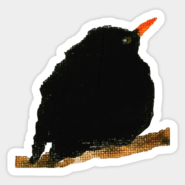 Tweep - Little Black Bird Sticker by khairzul